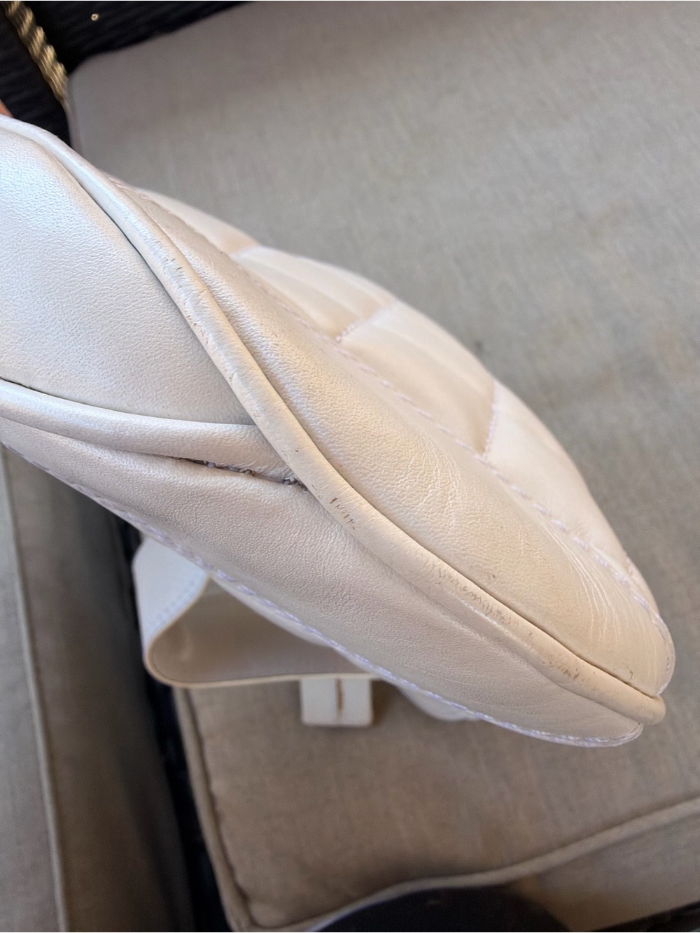 Burberry White Quilted hobo Shoulder Bag with Silver Hardware*Read Description - Picture 15 of 16
